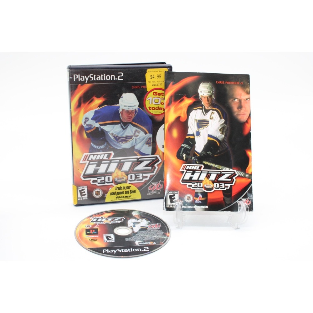 PS2 NHL Hitz 2003 (Sony PlayStation 2, 2002) Complete w/ Manual + Reg Card